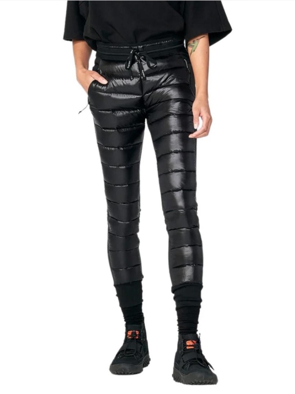 Holden Black Hybrid Puffer Down Jogger Pants Womens Size XS